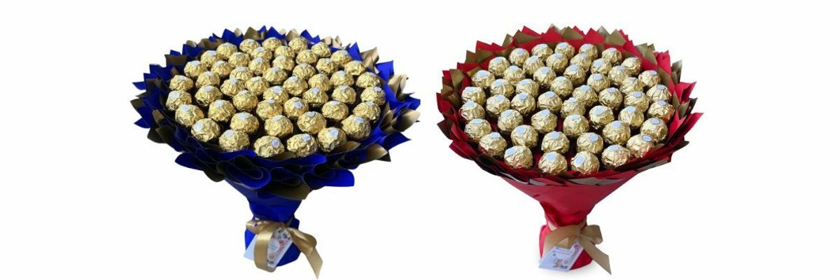 Букет из 50 Ferrero Rocher - уникальный подарок на 50-летие фото