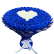 BUKIET 101 GRANATOWYCH R&Oacute;Ż MYDLANYCH Z BIAŁYM SERCEM DLA DZIEWCZYNY KOBIETY DUŻY MEGA PREZENT NA URODZINY ROCZNICĘ ŚLUBU PREMIUM FLOWER BOX mydlany kwiaty mydlane r&oacute;że