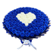 BUKIET 101 GRANATOWYCH R&Oacute;Ż MYDLANYCH Z BIAŁYM SERCEM DLA DZIEWCZYNY KOBIETY DUŻY MEGA PREZENT NA URODZINY ROCZNICĘ ŚLUBU PREMIUM FLOWER BOX mydlany kwiaty mydlane r&oacute;że