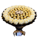 Prezent na 50 Urodziny lub Rocznicę Ślubu, Imeniny, Ślub, Wesele. Słodki bukiet Ferrero Rocher i r&oacute;że mydlane.