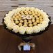 Prezent na 50 Urodziny lub Rocznicę Ślubu, Imeniny, Ślub, Wesele. Słodki bukiet Ferrero Rocher i r&oacute;że mydlane.