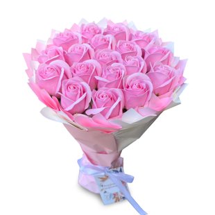 Bukiet mydlany kwiaty mydlane róże (18 szt). Prezent na 18 urodziny. Komunia