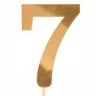 Цифра « 7 » золото, топпер для букета, украшение для торта, День рождения, Именины Cyfra « 7 » złoto фото