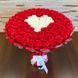 BUKIET 101 CZERWONYCH R&Oacute;Ż MYDLANYCH Z BIAŁYM SERCEM DLA DZIEWCZYNY KOBIETY DUŻY MEGA PREZENT NA URODZINY ROCZNICĘ ŚLUBU PREMIUM Z DOSTAWĄ FLOWER BOX mydlany kwiaty mydlane r&oacute;że