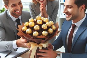 Букет солодощів - ідеальний бізнес-подарунок шефу, босу, начальнику, партнеру, колезі, співробітнику фото