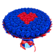 BUKIET 101 GRANATOWYCH R&Oacute;Ż MYDLANYCH Z CZERWONYM SERCEM DLA DZIEWCZYNY KOBIETY DUŻY MEGA PREZENT NA URODZINY ROCZNICĘ ŚLUBU PREMIUM Z DOSTAWĄ FLOWER BOX mydlany kwiaty mydlane r&oacute;że