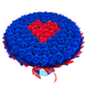 BUKIET 101 GRANATOWYCH R&Oacute;Ż MYDLANYCH Z CZERWONYM SERCEM DLA DZIEWCZYNY KOBIETY DUŻY MEGA PREZENT NA URODZINY ROCZNICĘ ŚLUBU PREMIUM Z DOSTAWĄ FLOWER BOX mydlany kwiaty mydlane r&oacute;że