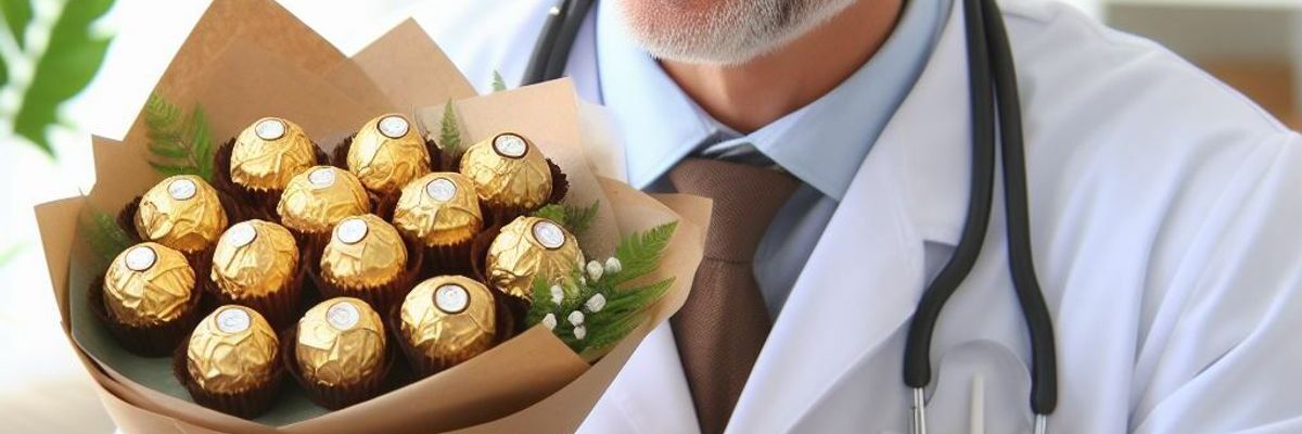 Особенный подарок: букет сладостей для вашего доктора или врача фото