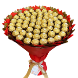 Prezent na 60 Urodziny lub Rocznicę Ślubu. Słodki bukiet ze słodyczy Ferrero Rocher (60 sztuk cukierk&oacute;w)