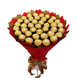 Prezent na 40 Urodziny lub Rocznicę Ślubu, Imeniny, Ślub, Wesele. Słodki bukiet ze słodyczy Ferrero Rocher (40 sztuk cukierk&oacute;w)