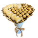 Сладкий букет в форме сердца бежево-золотой с конфетами Ferrero Rocher 30 шт и мыльных роз 10шт. Подарок на 40 30 10 лет bgs044 beżowy i złoty serce фото 1