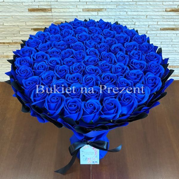 Prezent na 70 Urodziny. DUŻY MEGA BUKIET mydlany kwiaty mydlane r&oacute;że 70 szt. Imeniny, Ślub