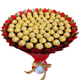Prezent na 70 urodziny, słodki Mega Bukiet ze słodyczy Ferrero Rocher (70 sztuk cukierk&oacute;w)