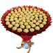 Prezent na 70 urodziny, słodki Mega Bukiet ze słodyczy Ferrero Rocher (70 sztuk cukierk&oacute;w)