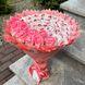 Słodki jadalny bukiet różowo-brzoskwiniowy z cukierkami Raffaello i 11 mydlanych róż (średnica 30 cm)