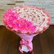Słodki jadalny bukiet r&oacute;żowo-brzoskwiniowy z cukierkami Raffaello i 11 mydlanych r&oacute;ż (średnica 30 cm)