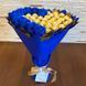 Prezent na 40 30 Urodziny lub Rocznicę Ślubu, Imeniny, Ślub, Wesele. Słodki bukiet w kształcie serca GRANATOWY I ZŁOTY z cukierkami Ferrero Rocher 30 szt i mydlanych r&oacute;ż 10 szt.