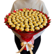 Подарок на 75-летие сладкий букет из конфет Ferrero Rocher (75 конфет) bgs041 (75 szt / f33) czerwony i złoty фото 7
