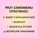 Słodki jadalny bukiet r&oacute;żowy z cukierkami Raffaello i 11 mydlanych r&oacute;ż (średnica 30 cm)