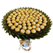 Prezent na 70 Urodziny lub Rocznicę Ślubu, Imeniny, Ślub, Wesele. Słodki Mega Bukiet ze słodyczy Ferrero Rocher (70 sztuk cukierk&oacute;w)