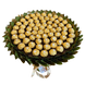 Подарок на 70-летие сладкий букет из конфет Ferrero Rocher (70 конфет) bgs047 zielony i złoty F33 70ferr  фото 5