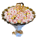 Prezent na 50 Urodziny, Rocznice Ślubu, Komunia. Słodki bukiet Raffaello i Ferrero Rocher