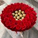 Солодкий букет Ферреро Роше та троянди. Подарунок на 30-річчя, ювілей, весілля, річницю весілля bgs035 czerwony 10 фото 2