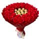 Солодкий букет Ферреро Роше та троянди. Подарунок на 30-річчя, ювілей, весілля, річницю весілля bgs035 czerwony 10 фото 1
