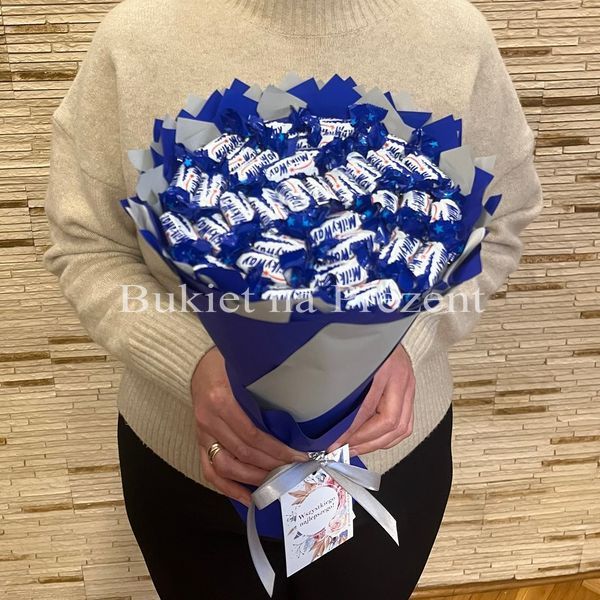 Солодкий їстівний букет із цукерками Milky Way (Мілкі Вей) (35 шт) Подарунок на 35 років milky way фото