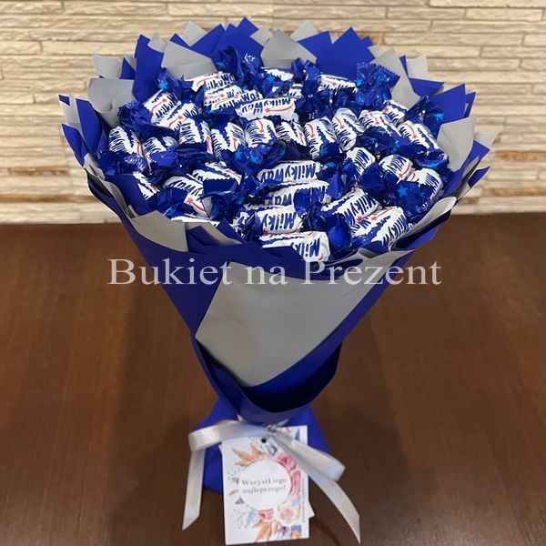 Солодкий їстівний букет із цукерками Milky Way (Мілкі Вей) (35 шт) Подарунок на 35 років milky way фото
