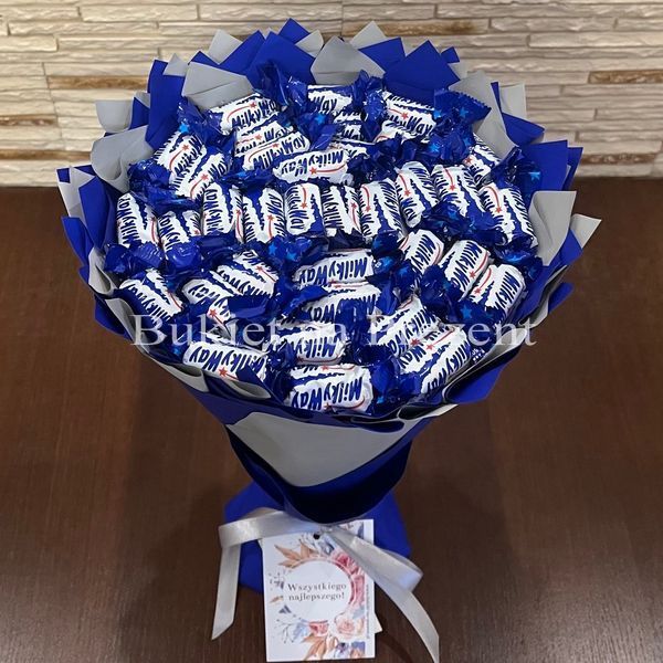 Солодкий їстівний букет із цукерками Milky Way (Мілкі Вей) (35 шт) Подарунок на 35 років milky way фото