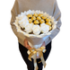 Солодкий їстівний букет з Ferrero Rocher та 5 мильних троянд, білий bgs007 biały фото 7