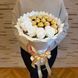 Солодкий їстівний букет з Ferrero Rocher та 5 мильних троянд, білий bgs007 biały фото 2