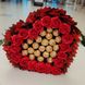 Słodki bukiet w kształcie serca CZERWONY I ZŁOTY z cukierkami Ferrero Rocher i 18 szt mydlanych róż. Prezent na 18 20 urodziny