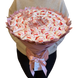 Słodki jadalny bukiet kolory r&oacute;żowy puder z cukierkami Raffaello. Prezent Komunia (średnica 30 cm)