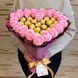 Сладкий букет в форме сердца розово-золотой с конфетами Ferrero Rocher и 18 шт мыльных роз. Подарок на 18 20 лет bgs028 r&oacute;żowy i złoty фото 2
